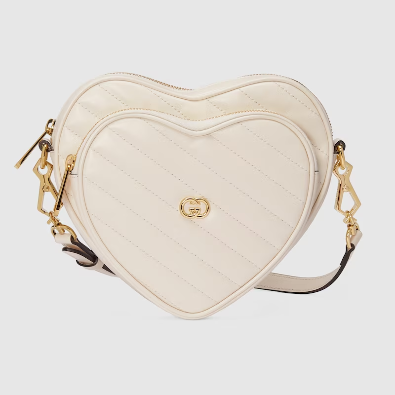 INTERLOCKING G MINI HEART SHOULDER BAG